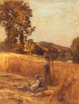 Leon Augustin Lhermitte Painting - The Harvesters rural scenes peasant Leon Augustin Lhermitte
